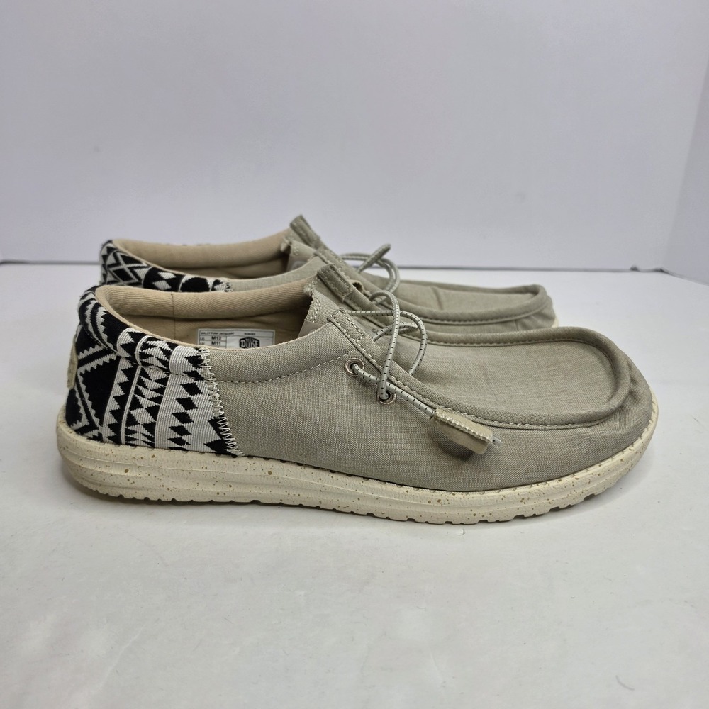 Hey Dude Wally Funk Jacquard Size M 12 Beige Mens